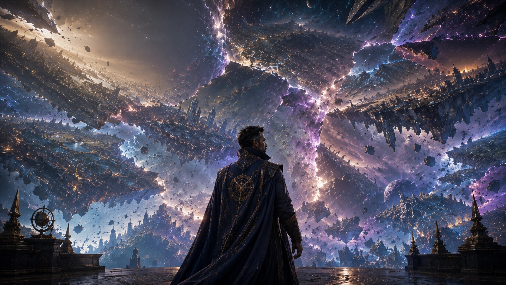 Representação das incursões e do colapso do multiverso no Universo Cinematográfico da Marvel.
