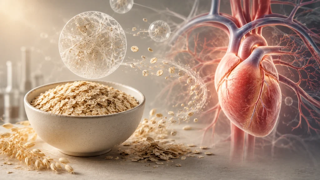 Aveia em flocos associada à saúde cardiovascular