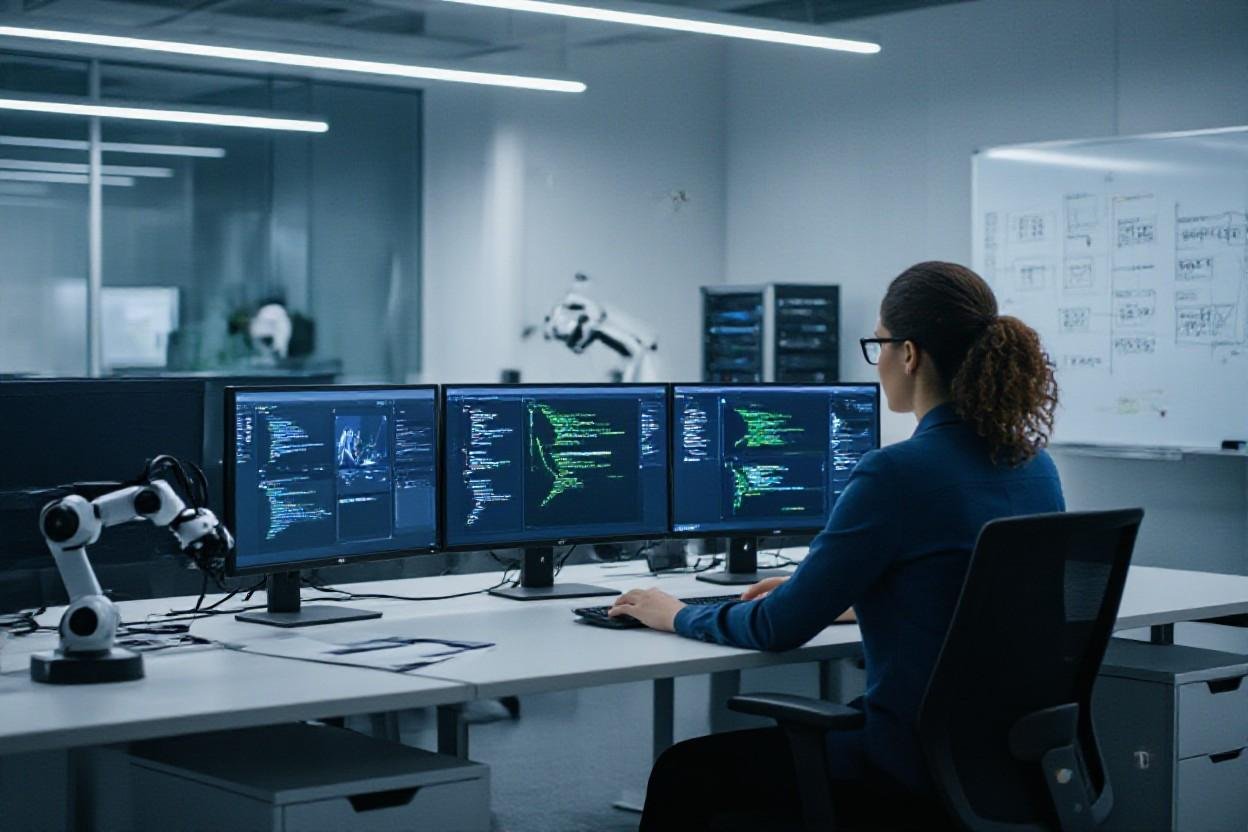 Agente de inteligência artificial sendo utilizado em um computador