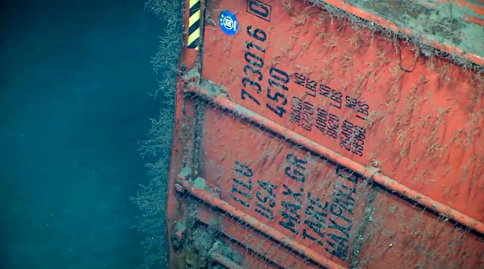 Máquinas de lavar e contêiner encontrados no fundo do Golfo do México